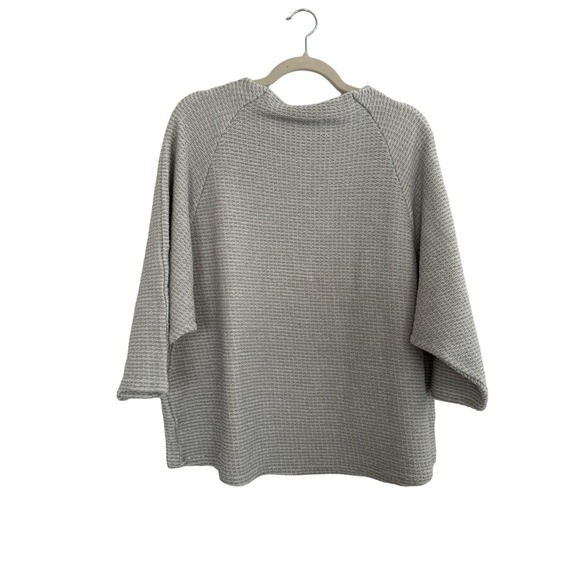 Chico’s Dolman Mock Neck Sweater Plus Size 3 Cropped Lagenlook Minimalistic - Picture 4 of 4